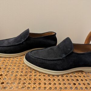 Brooks Brothers Navy Suede Loafers